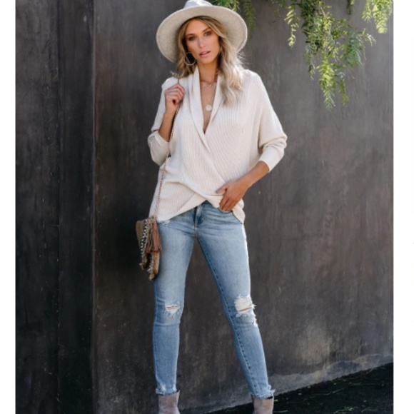 ARCHER Knit Wrap Sweater - Picture 6 of 8